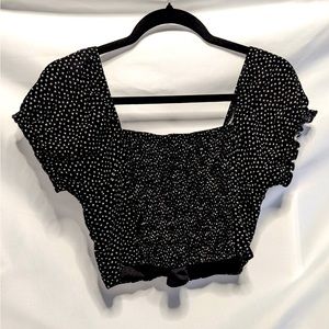 NEW LA Hearts Bustier Short Sleeve Top Medium